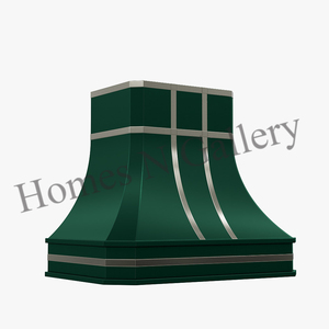 Campana extractora eléctrica de acero inoxidable, dosel, chimenea India, increíble acabado verde, escape de cocina hecho a mano, los mejores remaches de tira - Product Image 2