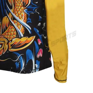 Rash Guard de qualité supérieure OEM pour hommes, imprimé par sublimation, en spandex, pour la salle de sport, le fitness, le surf, la plongée, chemises de compression - Product Image 4