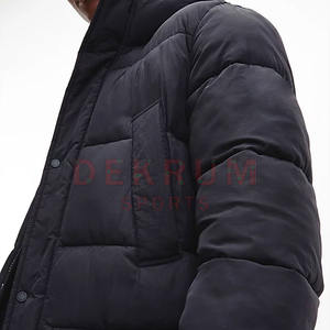 Meilleure vente Veste matelassée d'hiver pour homme de haute qualité, design longue durée avec col montant coupe-vent, logo personnalisé - Product Image 3