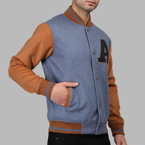 แจ็กเก็ตเบสบอลลำลองสำหรับผู้ชายมีตัวอักษรสั่งทำได้จากโรงงานมีหลายสี - Product Image 2