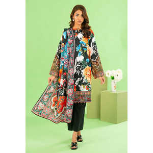 Conjunto de Traje de Lino y Algodón Estampado de 3 Piezas para Mujer con Dupatta WNS-52048 - Product Image 6