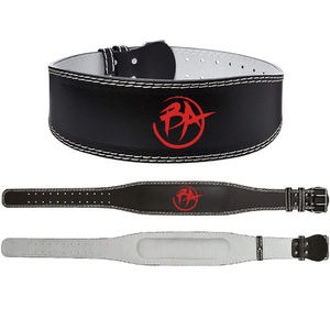 De alta calidad de cuero negro proveedor cinturón faja cinturón de levantamiento de peso de levantamiento de pesas de cinturón con logo - Product Image 5