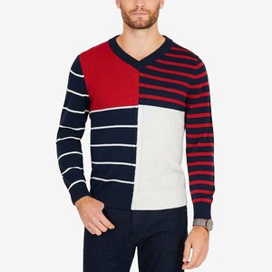 Suéter de punto de cuello redondo de lana para hombre informal de nueva moda suéter de punto de manga larga cálido de invierno - Product Image 1