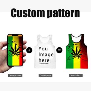 Débardeur sans manches personnalisé pour hommes Débardeur imprimé numérique 3d Tops sans manches imprimés graphiques imprimés sur toute la surface Débardeurs imprimés en 3d - Product Image 6