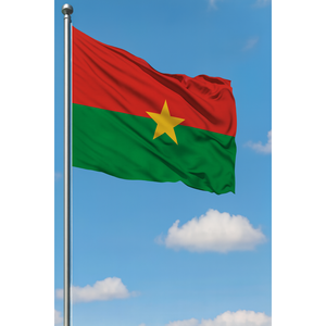 Drapeau extérieur personnalisé du Burkina Faso, techniques d'impression numérique, mât de drapeau en aluminium, fanion, affichage mondial, polyester, soie, plastique - Product Image 3