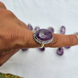 Nouvelle mode 2026, bague réglable en cristal naturel antique, grande pierre précieuse, bijoux, cadeau de mariage, de fiançailles, de fête, en gros - Product Image 3