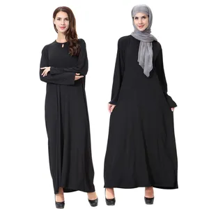 Top Quality Burqa Abaya Wholesale Black dyed women's Abaya custom For Women Khimar Buy Women's long sleeve abaya custom fabric