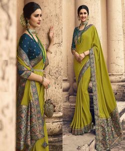 Heavy Designer Net Saree con blusas Work North Indian Designer Latest Net Fabric Alphanumero - Product Image 5