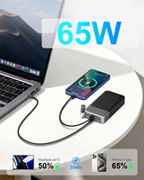 Vente en gros usine – Batterie externe Li-Polymère 65W 20000mAh avec écran LED, 2 ports USB-C et 2 ports USB-A pour iPad, iPhone, tablette, ordinateur portable, utilisation en extérieur