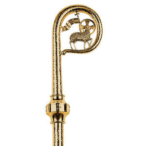 ไม้เท้าบาทหลวงดีไซน์ใหม่ล่าสุด สำหรับวันพ่อคริสต์ ทำจากโลหะ ด้ามจับเงางาม  ไม้เท้าบาทหลวงแบบทั่วไป - Product Image 1