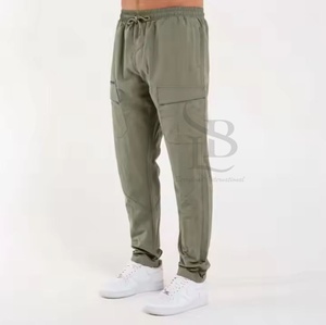 กางเกงคาร์โก้น้ำหนักเบาแบบลำลองของผู้ชายกางเกงคาร์โก้แบบหลวมมียางยืดสำหรับไลฟ์สไตล์เอวกลางมีบริการ OEM - Product Image 2