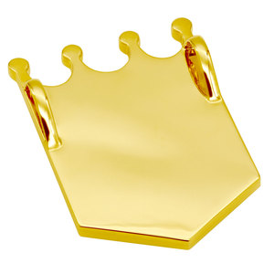 Pendentif personnalisable en or 10K ou 14K avec initiale, couronne de diamant rond brillant de 10,5 carats et sertissage pavé pour homme - Product Image 5