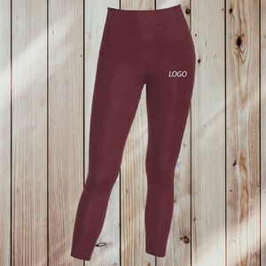 Leggings de sport pour femmes, taille mi-haute, personnalisables, pour la course à pied, l'entraînement, décontractés, en polyester double brossé, élasthanne - Product Image 3