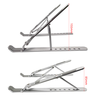 Hauteur réglable 7 niveaux en aluminium support pour ordinateur portable Riser pliable Portable ergonomique bureau ordinateur portable support pour Macbook