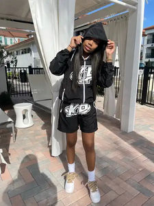 Custom Logo <b>Men</b> <b>Jacket</b> Shorts Reflect Sweatsuit Brand <b>Summer</b> Clothing Outfits Casual Two Piece <b>Mens</b> Reflective Tracksuit Sets - Product Image 5