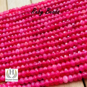 สายลูกปัดสีแดงเหลี่ยมเพชรพลอยทับทิมคริสตัล8มม. เพชร CN อัญมณีหลวมเจาะเป็นของขวัญได้รับการรับรองจากบุคคลที่สาม - Product Image 2