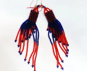 Pendientes de aro de cuentas de cristal elegantes clásicos de la mejor calidad, estilo religioso de primera calidad, venta al por mayor de regalos de moda de Nepal - Product Image 1