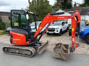 รถขุดขนาดเล็ก Kubota U27-4 ขายดี น้ำหนัก 2.7 ตัน แบบตีนตะขาบ พร้อมระบบไฮดรอลิก สำหรับงานก่อสร้างและจัดสวน - Product Image 3