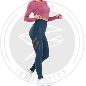 Leggings de jogging de gymnastique taille haute pour femmes pantalons de sport extensibles en maille respirante pour l'entraînement de fitness pour femmes - Product Image 1