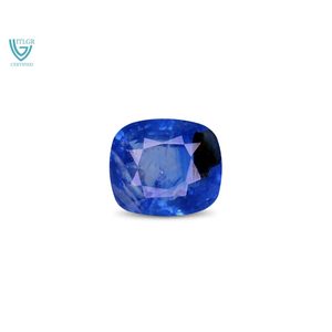 บลูแซฟไฟร์-3.95 กะรัต พลอยธรรมชาติทรงเหลี่ยม ขนาด 10 มม. สีน้ำเงินเข้ม ทรงหลวม สูง 8 มม. ผ่านการอบความร้อน - Product Image 1
