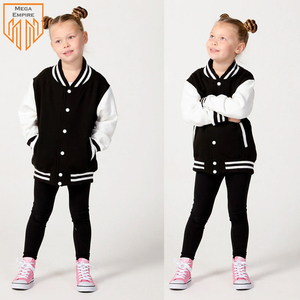 Nueva llegada MEGA EMPIRE Kids Varsity Jacket Color negro transpirable elegante con cuello alto diseño cómodo personalizado - Product Image 6