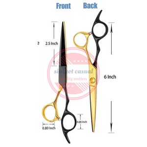 กรรไกรตัดผมใบมีดสแตนเลสแบบปรับแต่งได้ - Product Image 6