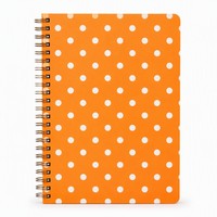 Carnet à spirales à pois orange, impression personnalisée, bloc-notes professionnel en gros