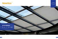 Auvent extérieur intelligent Newhoo avec télécommande, résistant au vent, imperméable, protection UV, anti-chute, équilibrage personnalisé, pergola de patio, auvent
