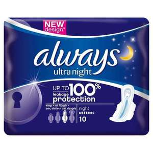 Toallas Sanitarias Ultra Finas Always-Style – Paquete de 10 Unidades, Protección Diurna de Algodón Suave para Mujeres - Product Image 1