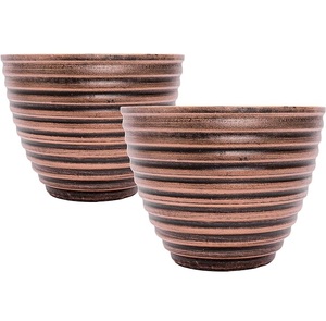 Maceta galvanizada de aspecto vintage hecha por Rael hierro galvanizado para decoración del hogar, casa de campo, oficina y decoración de jardín - Product Image 2