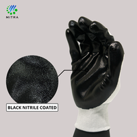 Gants Mitra Saruta Indonésie en nitrile avec points de fixation et doigts texturés pour usage général