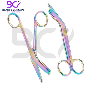 Para tijeras de vendaje multiusos 4,5 Cm multicolor calidad premium buena venta Mango antideslizante tijeras de vendaje quirúrgico - Product Image 6