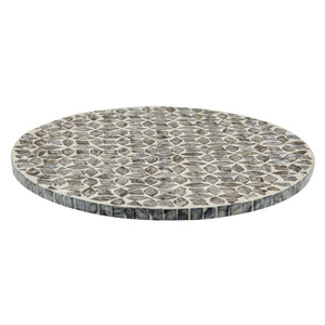 Bandeja giratoria redonda de nácar personalizada directa de fábrica con incrustaciones de concha de perla al por mayor de Vietnam - Product Image 6