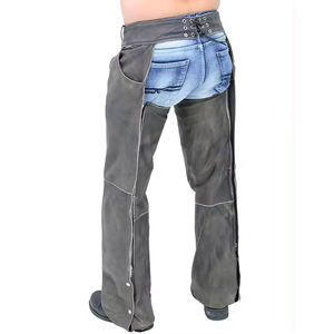 Chaps completos para montar a caballo con panel elástico para hombres y mujeres de cuero de vaca genuino SURGIGYNE International Premium English Chaps - Product Image 3