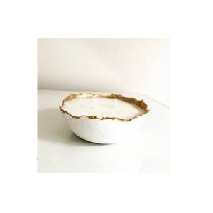 Vente en gros en usine de bol à bougie de forme ronde avec revêtement en poudre blanc finition brillante en relief pour la décoration de la maison meilleure qualité - Product Image 4