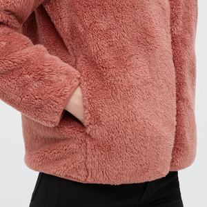 Women's Lightweight Quilted Fleece <b>Jackets</b> for Winters Custom Logo Full Sleeves Solid Colors with Button Decoration - Product Image 5