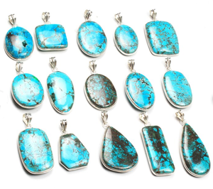 สร้อยคอจี้เทอร์ควอยซ์ย้อมสีธรรมชาติจำนวนมากสำหรับทำเครื่องประดับ - Product Image 4