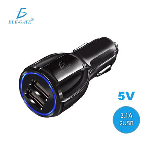 Caricabatterie Turbo per Auto con 2 Porte USB 5V 2.1A, Adattatore per Accendisigari 12-24V - Product Image 3