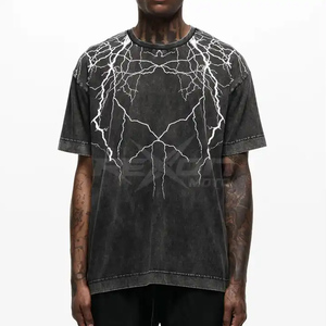 เสื้อยืดแนวสตรีทฮิปฮอปของผู้ชายเสื้อสไตล์วินเทจไซส์พิเศษเสื้อยืดผ้าฝ้าย100% - Product Image 1