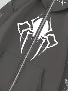 Sudadera Deportiva Informal con Estampado Personalizado Bordado, Sudadera de Invierno de Felpa de Algodón de 320 g con Estilo Urbano Ecológico - Product Image 4