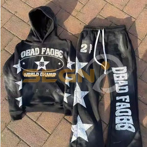 Gran oferta de calidad superior, chándal bordado desgastado personalizado, el mejor Material para hombres y mujeres - Product Image 1