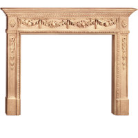 EFS Cheminée autoportante en bois cintrée, design moderne et luxueux, écologique, haute résistance, pour la rénovation intérieure élégante et classique