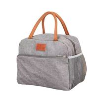 Sac Isotherme Prêt à l'emploi – Sac Repas Portable Gris avec Grande Capacité pour le Travail, l'École et les Pique-niques