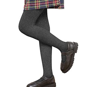 LOLANTA <span class=keywords><strong>Medias</strong></span> térmicas de invierno para <span class=keywords><strong>niñas</strong></span>, por encima de la rodilla, con forro polar grueso, suaves y elásticas, color liso, para la escuela, color gris, 6-8 años - Product Image 1
