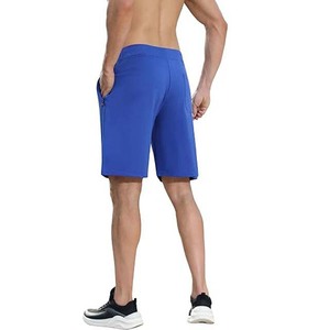 2024 ropa deportiva para Hombre Pantalones cortos para correr nuevo estilo de moda High Street Casual Color azul liso cintura elástica verano algodón corto para hombre - Product Image 5