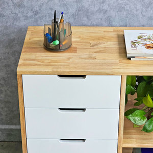ตู้เก็บเอกสารเคลื่อนที่แบบมินิมอล ขนาด 80x40x70 ซม. ทำจากไม้ยางพารา รุ่น TCN68041 ตู้เก็บเอกสารโลหะเคลื่อนที่สำหรับใช้ในสำนักงาน - Product Image 4