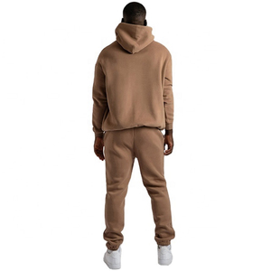 Fabricant personnalisé Ensemble deux pièces Sweatshirt à capuche et sweat-shirt surdimensionnés en polaire Ensemble de jogging pour hommes Survêtements - Product Image 3