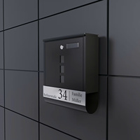 Boîte aux lettres murale en métal personnalisable style Art Déco, intelligente, minimaliste, pour appartement, OEM, idéale pour anniversaire, vente en gros
