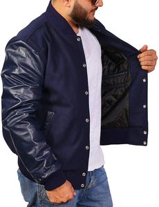Venta al por mayor de chaquetas Letterman hechas a medida para hombres y mujeres chaqueta de béisbol universitaria de estilo callejero para hombres - Product Image 3