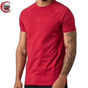 2024 cuello redondo Fitness camiseta impresa personalizada para hombres 100% algodón secado rápido luz diseño liso gran oferta Color sólido - Product Image 1